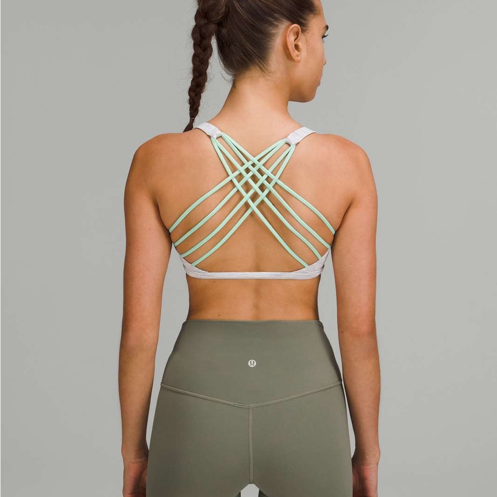 Lululemon Free to Be Bra Wild Wee Are From Space Battleship Mint Green 8